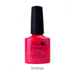 CND Shellac Ecstasy малиновый с шиммерами. 7.3 мл
