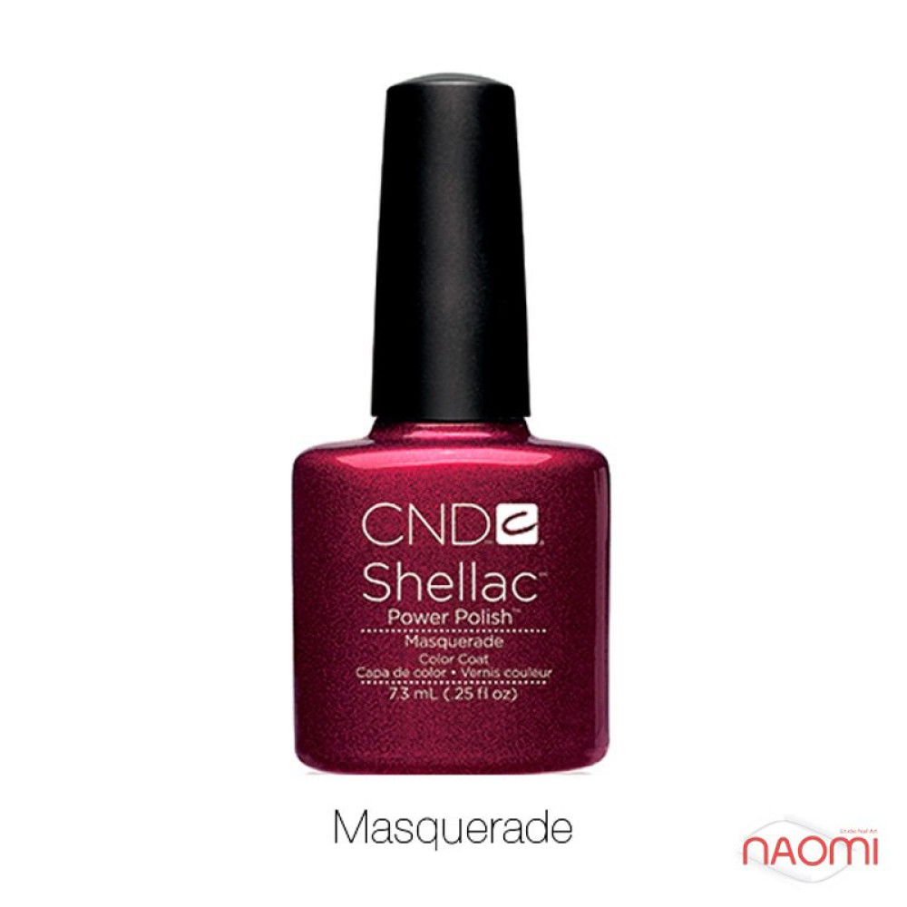 CND Shellac Masquerade темный фиолетово-бордовый с перламутром, 7,3 мл