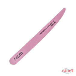 Пилка для нігтів Naomi 100/180 ніж. колір рожевий