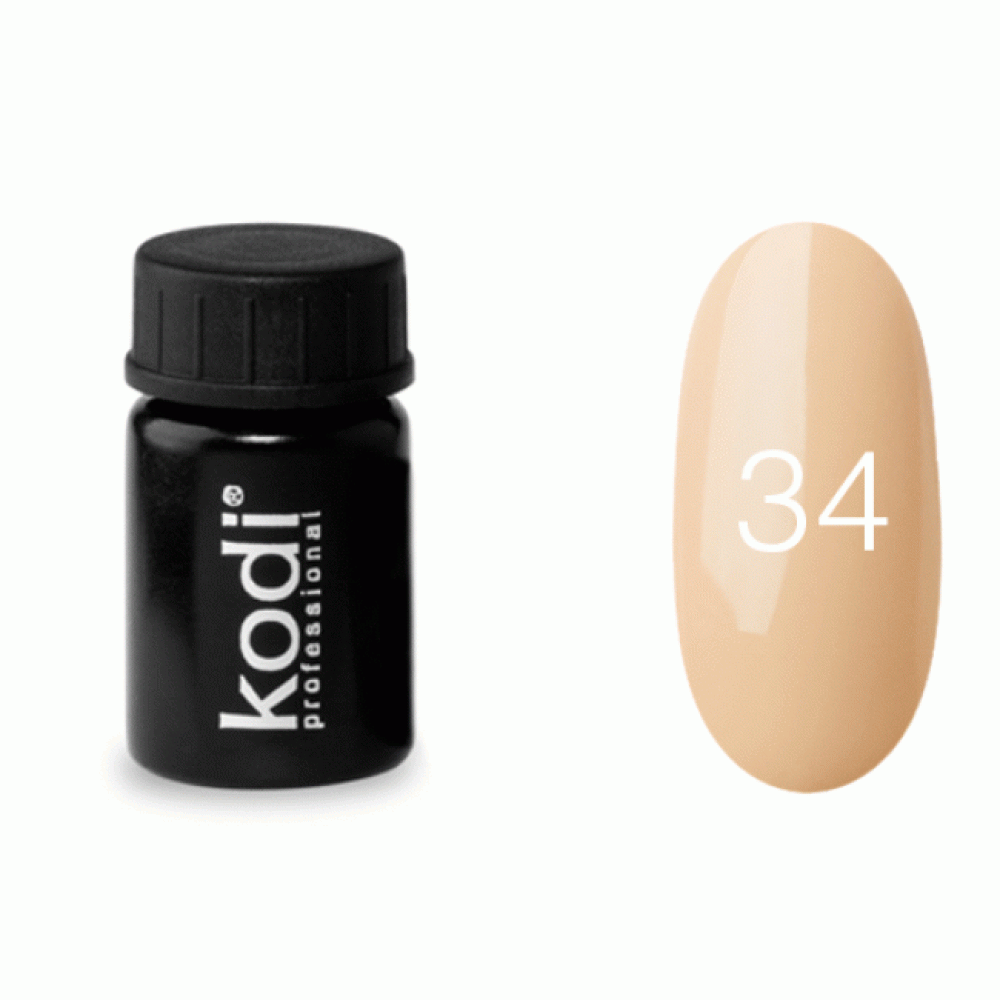 Гель-краска Kodi Professional 34, цвет абрикосовый, 4 мл