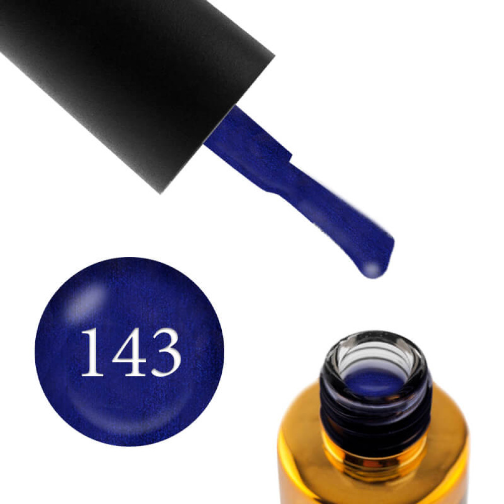 Гель-лак F.O.X Pigment 143 глубокий синий с шиммерами и перламутром, 6 мл