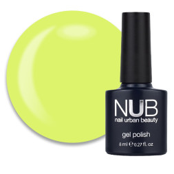 Гель-лак NUB 007 Yellow Sensation яркий лаймовый. 8 мл