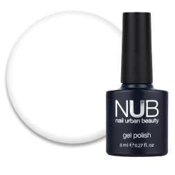 Гель-лак NUB 048 Whithe Collar белый. 8 мл