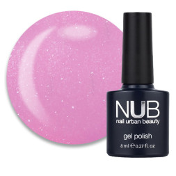 Гель-лак NUB 057 Shimmering Pink Taupe мягкий розово-сиреневый с шиммерами. 8 мл