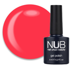 Гель-лак NUB 086 Amsterdam красный коралл. 8 мл