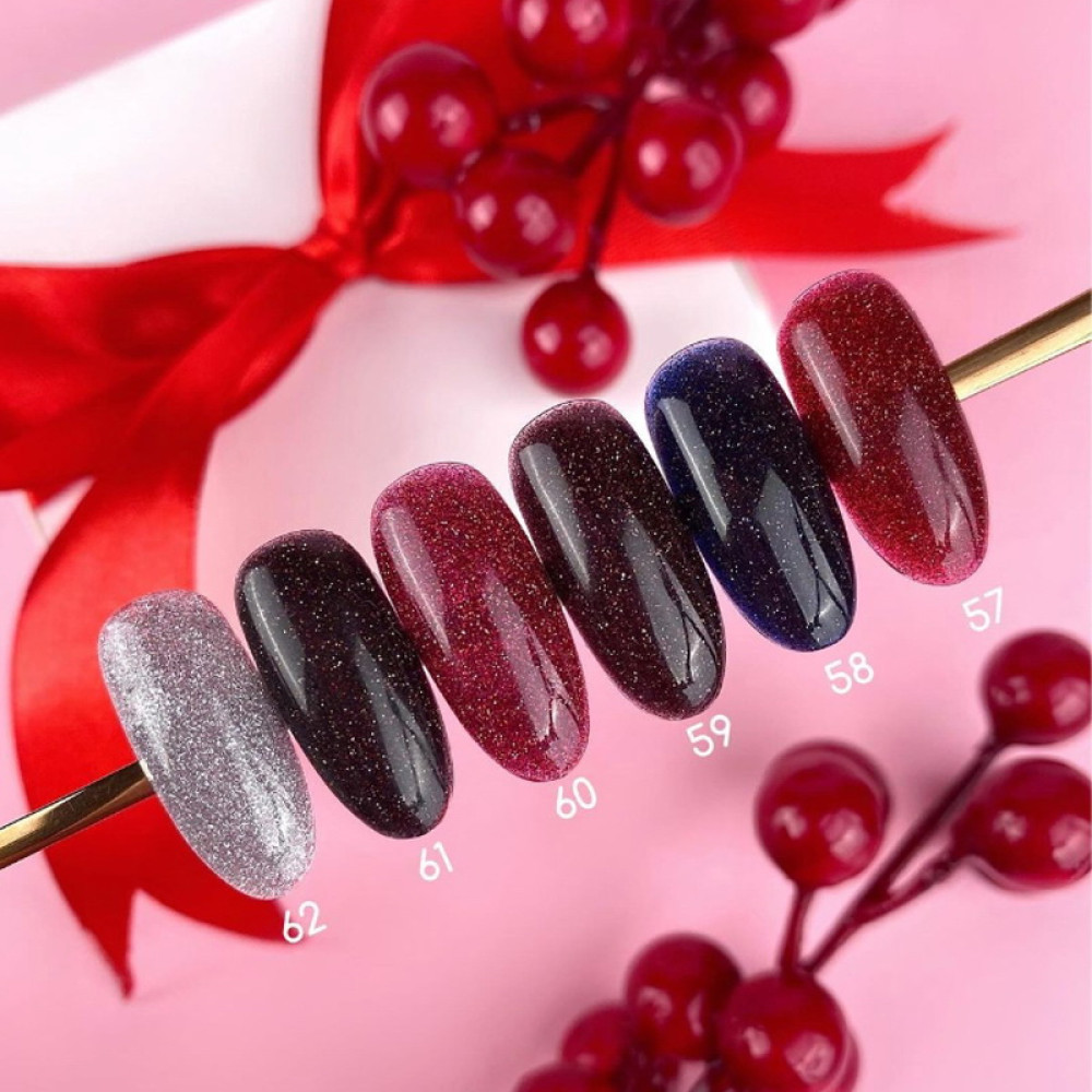 Рідкий гель Luna Light Acrygel 59 для нарощування світловідбиваючий бордо 13 мл