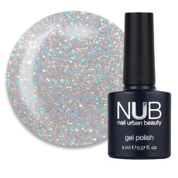 Гель-лак NUB 145 Hollywood Jewelry переливающаяся слюда на прозрачной основе. 8 мл