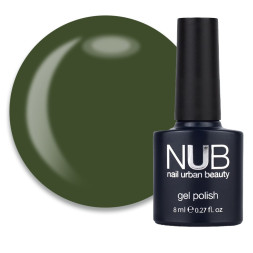Гель-лак NUB 146 Turtles Green оливковый зеленый. 8 мл