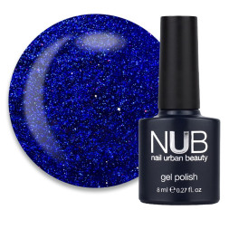 Гель-лак NUB 216 Royal Night синий с шиммерами. 8 мл