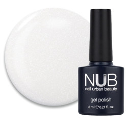 Гель-лак NUB 220 Wedding Dress молочно-белый с микрослюдой. 8 мл