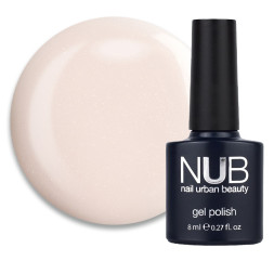 Гель-лак NUB Naked 02 Milk Opal молочный айвори с переливающимися шиммерами и микрослюдой. 8 мл