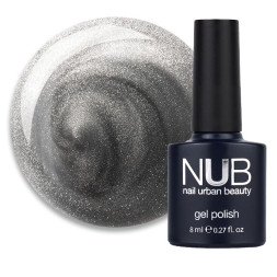 Гель-лак NUB Mystery 9D 01 Moon магнітний темне срібло з відблиском 8 мл