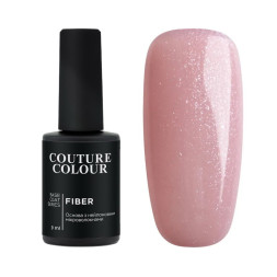 База для гель-лаку Couture Colour Fiber Base 04 Shimmer Pink. шимерно-рожевий. 9 мл