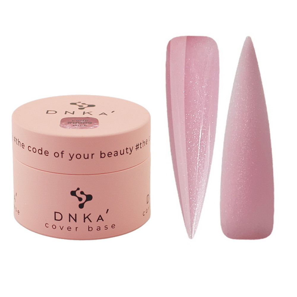 База камуфлююча DNKa Cover Base 0009 Nice рожевий із срібним шимером 30 мл