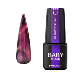Гель-лак Baby Moon 9D Cat Eye 001 малиново-рожевий 6 мл