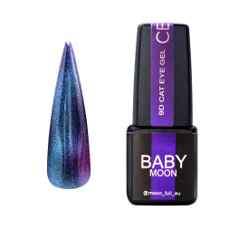 Гель-лак Baby Moon 9D Cat Eye 003 синьо-фіолетовий 6 мл