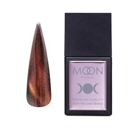 Гель-лак Moon Full Amazing 9D Cat Eye 002  шоколадний із золотом 12 мл
