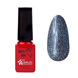 Гель-лак Nails Molekula Flash Dragon Eyes DE03 світловідбиваючий сірий графіт 6 мл