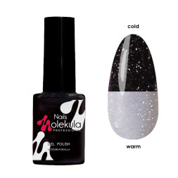Гель-лак Nails Molekula Flash Thermo FT01 светоотражающий черный шоколад и молочный 6 мл