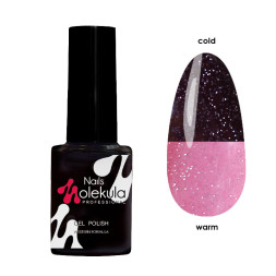 Гель-лак Nails Molekula Flash Thermo FT03 светоотражающий шоколадное бордо и розовый 6 мл