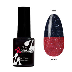 Гель-лак Nails Molekula Flash Thermo FT05 светоотражающий темная ночь и красный 6 мл