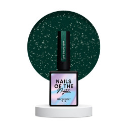 Гель-лак Nails Of The Day Night Lets Special Kevin темно-зелений. світловідбиваючий. 10 мл