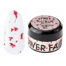 Гель Moon Full Flower Fairy Gel FF01 прозорий з червоними сухоцвітами 5 мл
