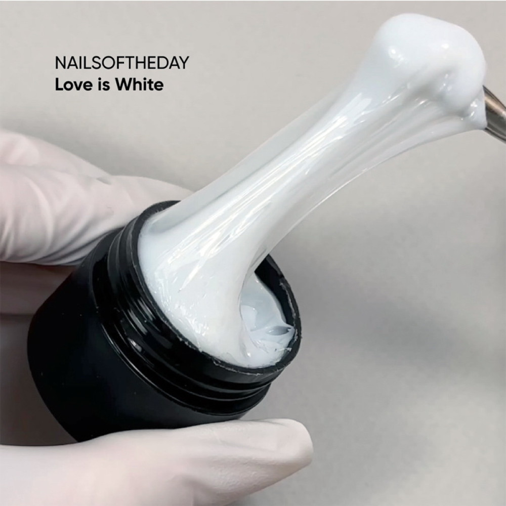 Гель-жвачка для объемных дизайнов Nails Of The Day Love Is White белый 15 мл