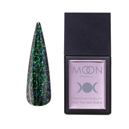 Топ для гель-лака без липкого слоя Moon Full Amazing Top Shimmer SH12 с зелено-розово-голубым глиттером и слюдой 12 мл