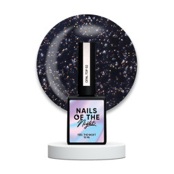 Топ глянсовий без липкого шару Nails Of The Night Opal Top 02 без УФ фільтра з опаловими блискітками. 10 мл