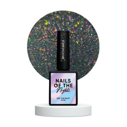 База камуфлююча Nails Of The Night Reflective Base 01. срібло. світловідбиваюча. 10 мл