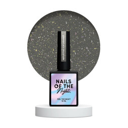 Топ світловідбиваючий без липкого шару Nails Of The Night Reflective Top Shimmer із золотим шимером. 10 мл