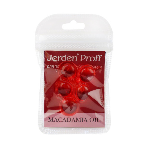 Сыворотка в капсулах Jerden Proff Macadamia Oil регенерирующая для поврежденных волос, 5х1 мл
