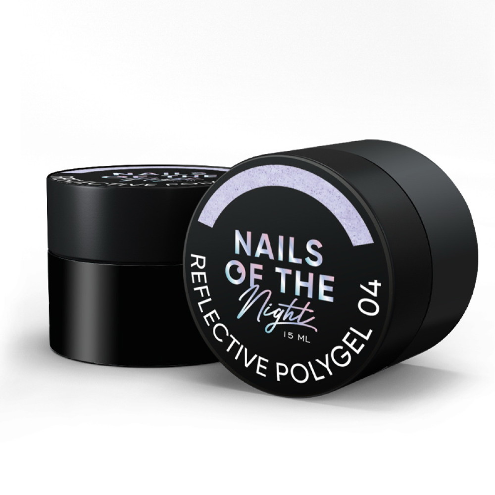 Рідкий полігель Nails Of The Night Polygel Reflective 04 світловідбиваючий ліловий 15 мл