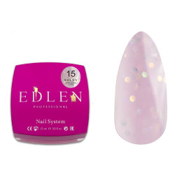 Рідкий гель Edlen Professional Water Acrygel Glitter 15 рожевий з глітером 15 мл
