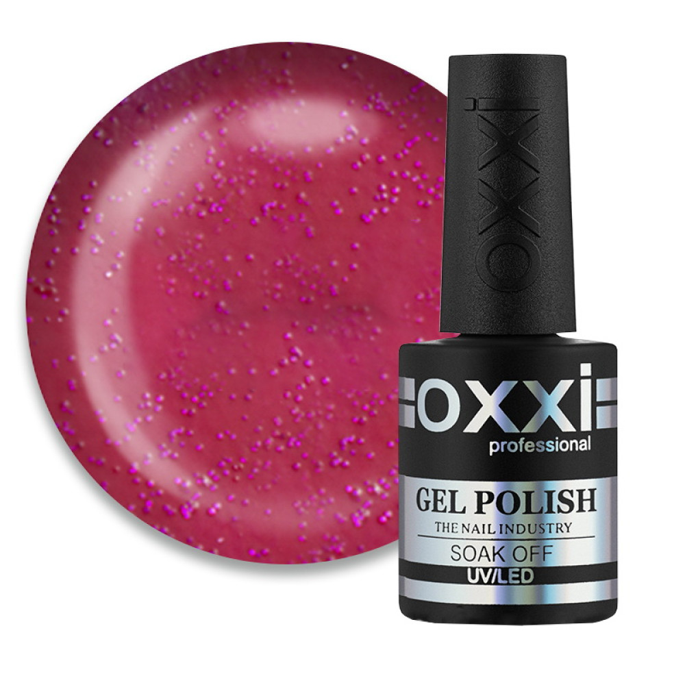 Гель-лак Oxxi Professional 006 темний червоний з мікроблиском. 10 мл