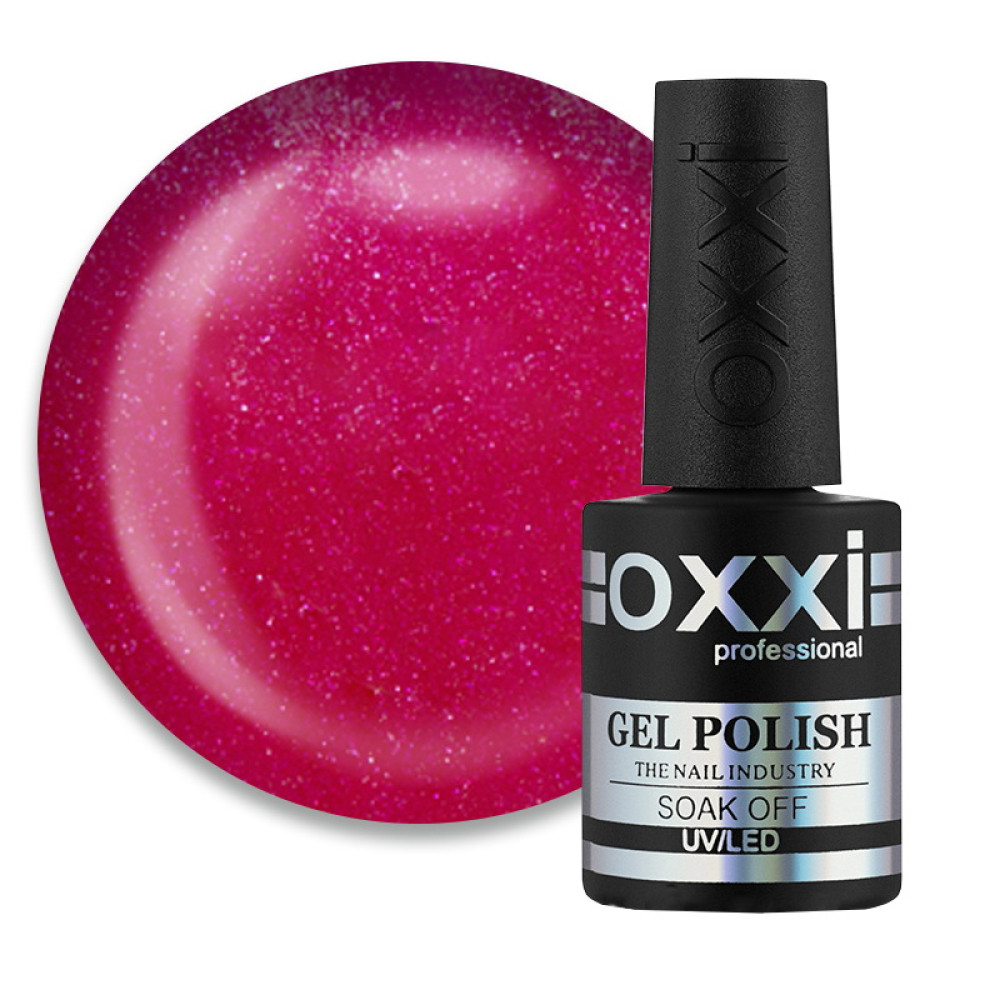 Гель-лак Oxxi Professional 023 світлий червоний з мікроблиском. 10 мл