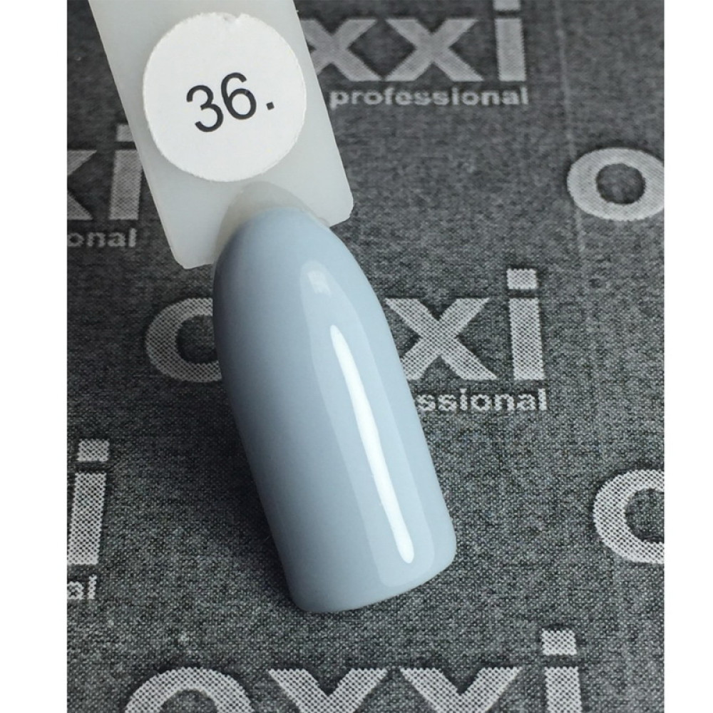 Гель-лак Oxxi Professional 036 голубо-серый. 10 мл