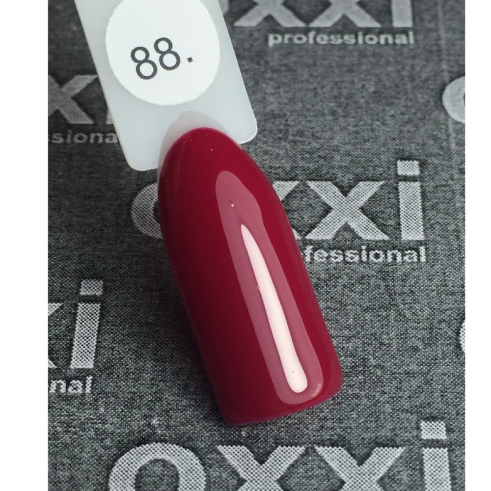 Гель-лак Oxxi Professional 088 темний червоно-малиновий. 10 мл