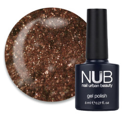 Гель-лак NUB 114 Dorado теплое золото. с блестками и слюдой. 8 мл