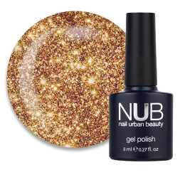 Гель-лак NUB 116 Apus бронзово-зеленый. с блестками и слюдой. 8 мл