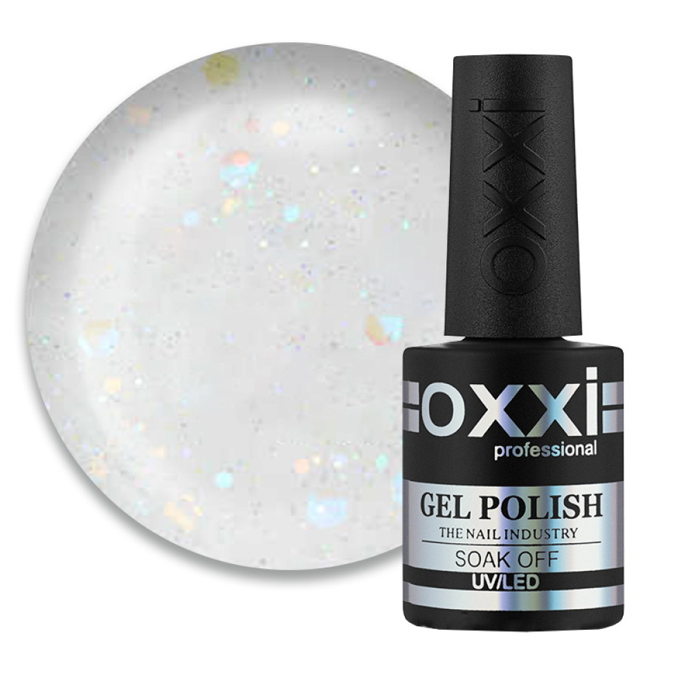 Топ для гель-лаку Oxxi Professional Shiny Top з шимером. 10 мл