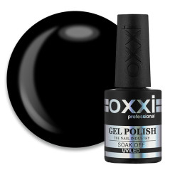 Гель-лак Oxxi Professional Blackberry. супер чорний. 10 мл