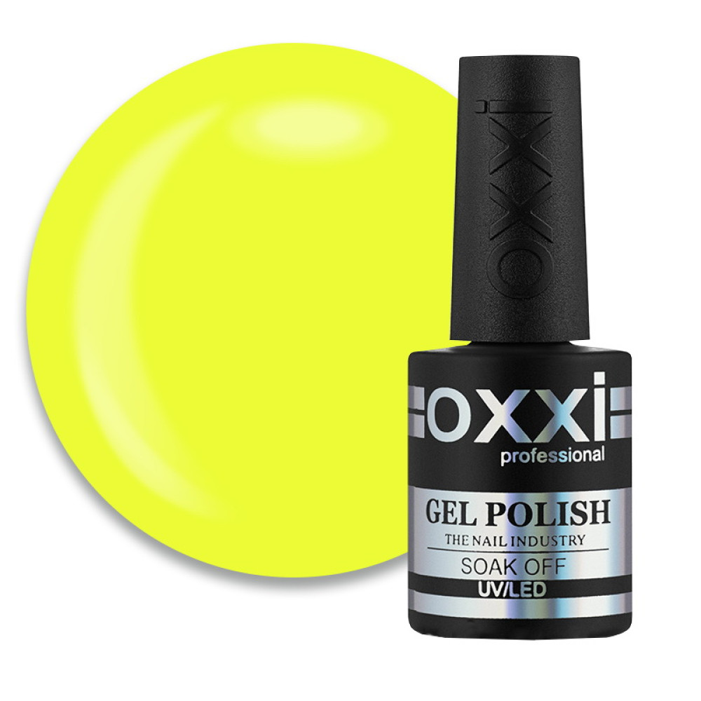 База цветная Oxxi Professional Summer Base 005. неоновый лимон. 10 мл