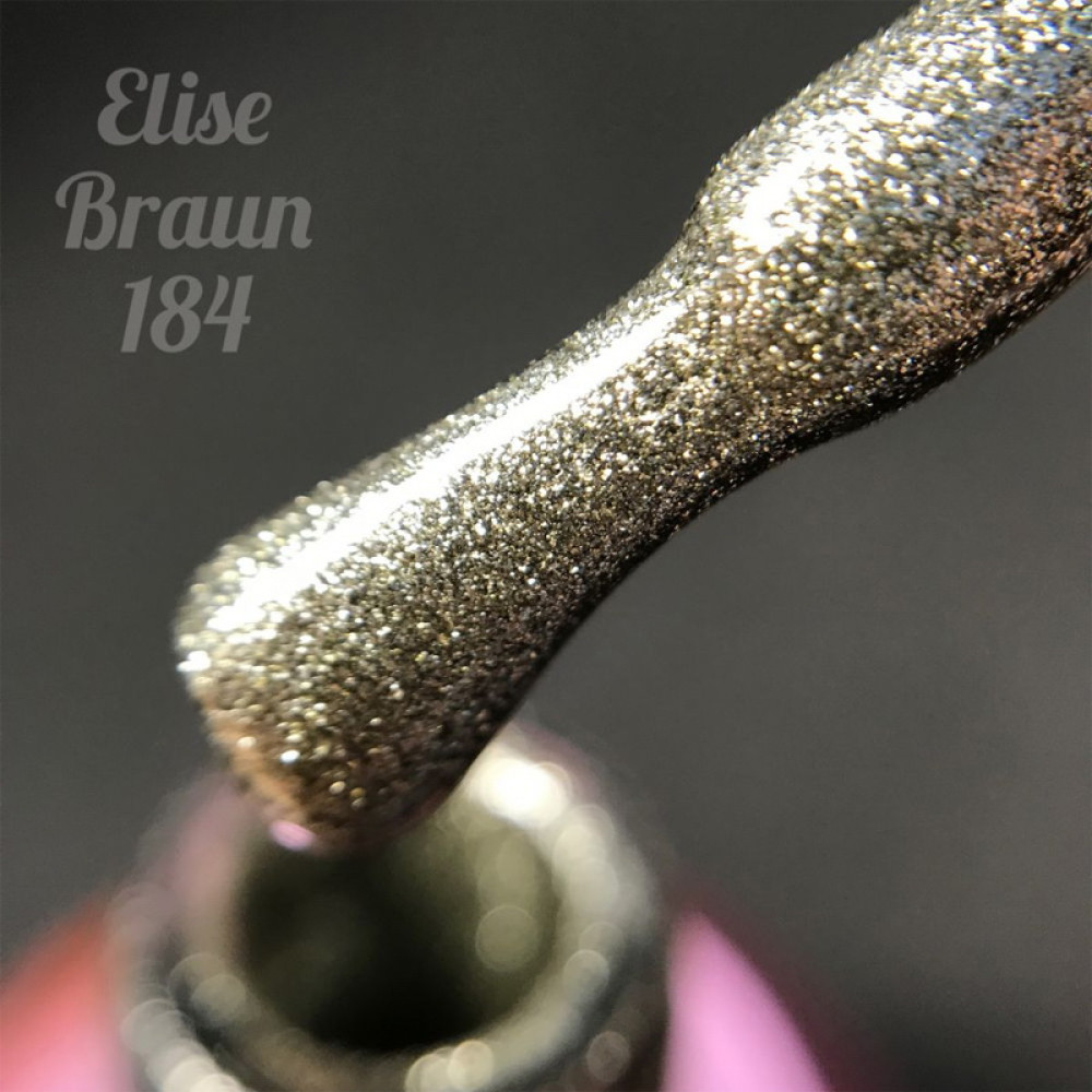 Гель-лак Elise Braun 184 сріблясто-золотий з шимерами 10 мл