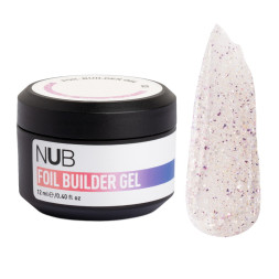 Гель моделирующий NUB Foil Builder Gel 03 полупрозрачный с поталью светлый лиловый 12 мл