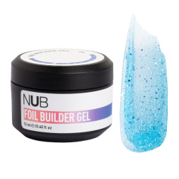 Гель моделирующий NUB Foil Builder Gel 05 полупрозрачный с поталью синий 12 мл