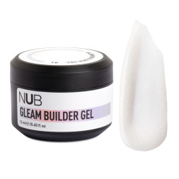 Гель моделирующий NUB Gleam Builder Gel 01 с хлопьями юки лунный камень 12 мл