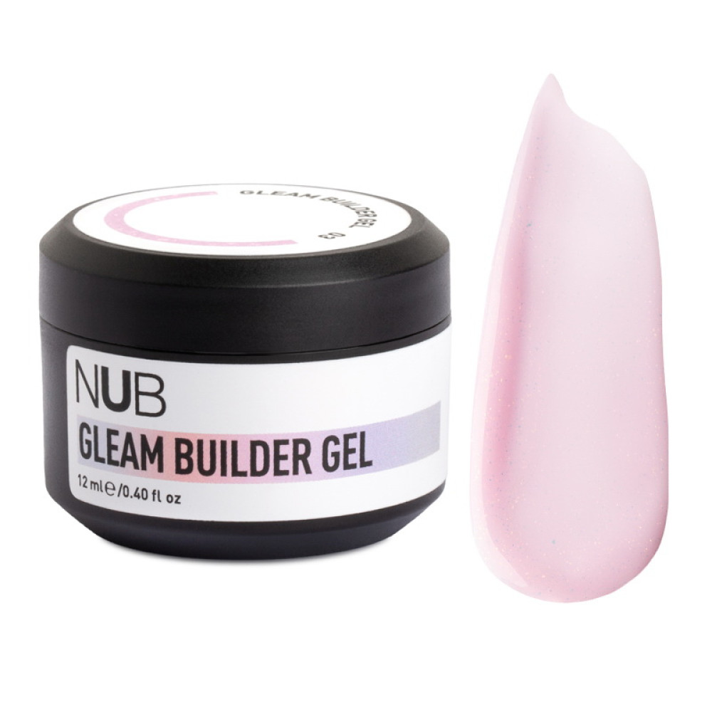 Гель моделирующий NUB Gleam Builder Gel 03 с хлопьями юки 12 мл