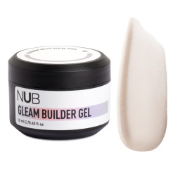 Гель моделирующий NUB Gleam Builder Gel 05 с хлопьями юки молочно-серый 12 мл